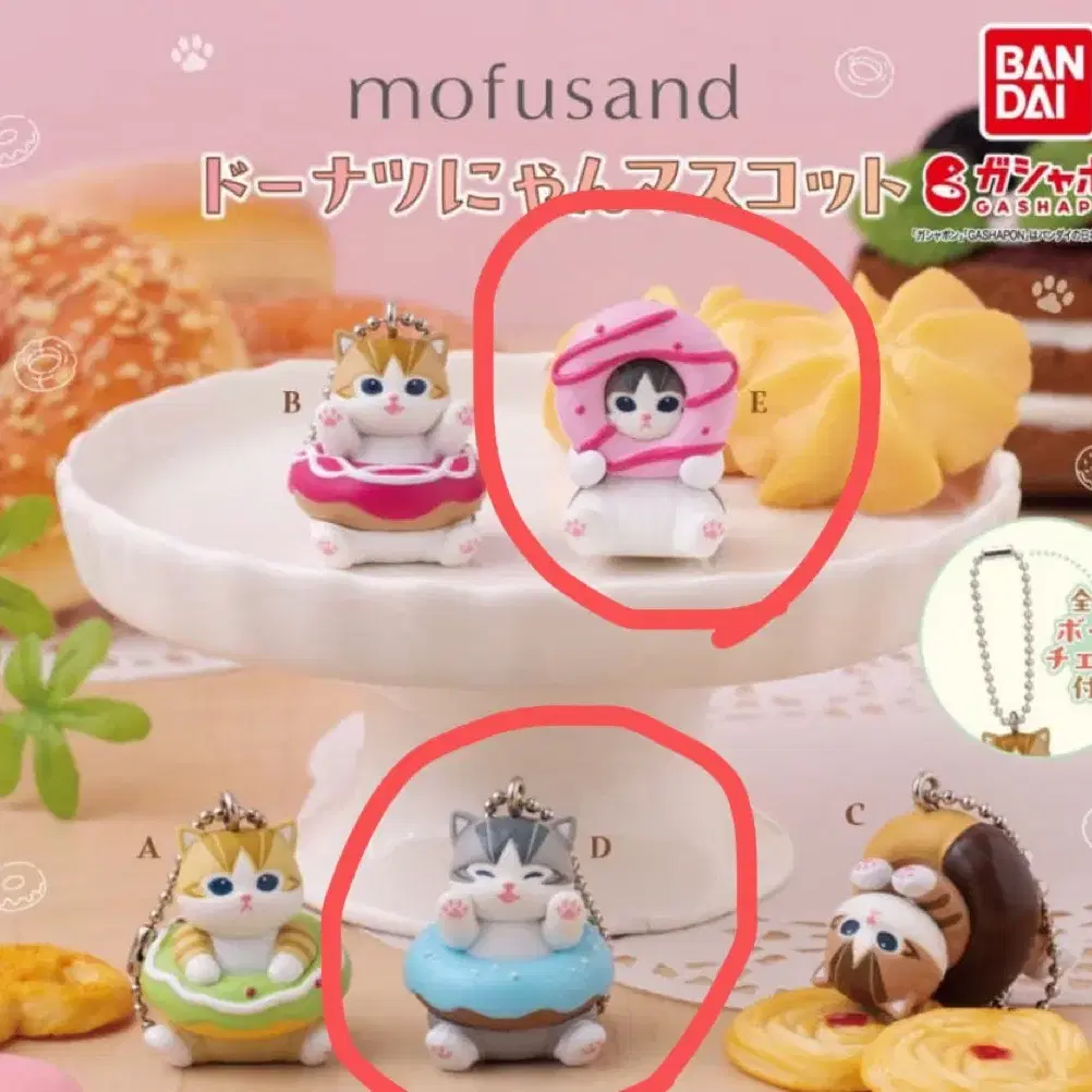 Mop Sand Gacha Mop Sand Donut Keyring