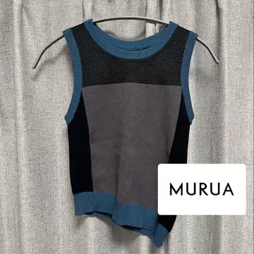 새상품급 MURUA 무루아 바이컬러 시어 탱크