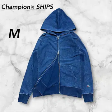 SHIPS 별주 챔피온 리버스 위브 데님 지퍼 후드티 M