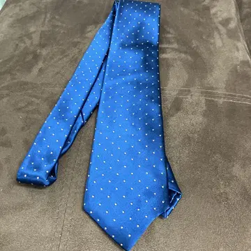 새상품 프랑코 스퍼다 파란색 도트 무늬 넥타이 약 8.5cm 폭