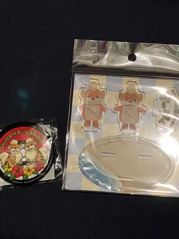 가디 오키나와 한정판 아크릴 스탠드 캔뱃지 세트