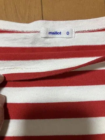 maillot 보더 T셔츠 빨간색 사이즈0