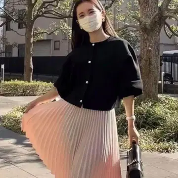 새상품급 벌스데이 바쉬 birthday bash 펄 가디건 블랙