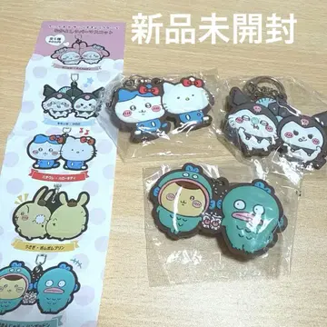 치이카와 x 산리오 사이좋은 러버 마스코트 3종 키티 쿠로미 한교동