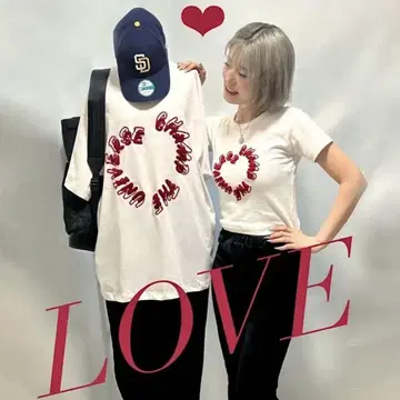 페어 하트 T셔츠 페어