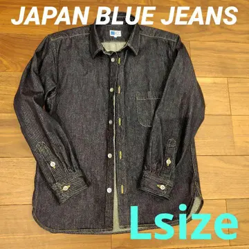 미사용품 JAPAN BLUE JEANS 다크 블루 데님 셔츠 L
