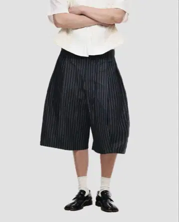 6 크레용 스트라이프 와이드 숏팬츠