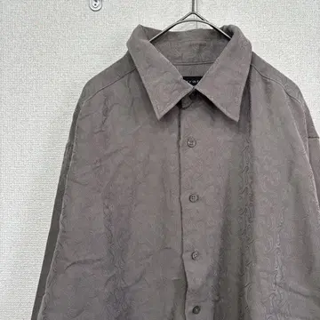 미국 빈티지 의류 긴팔 셔츠 레이온 패턴 셔츠 L 2568
