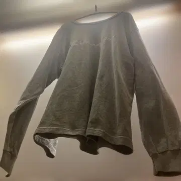 챔피온 champion 90s 로고 디자인 그레이 롱 T 빅