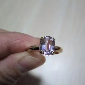 연보라 오벌컷 반지