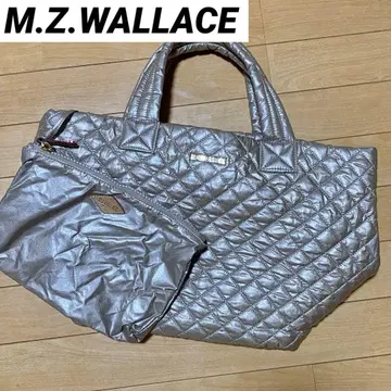 M.Z.WALLACE 실버 베이지 토트백 퀼팅 파우치 포함