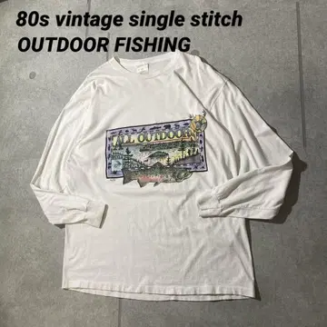 80s 싱글 스티치 롱 T 아웃도어 FISHING 낚시 배스 낚시
