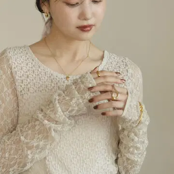 hinari 절개 레이스 상의