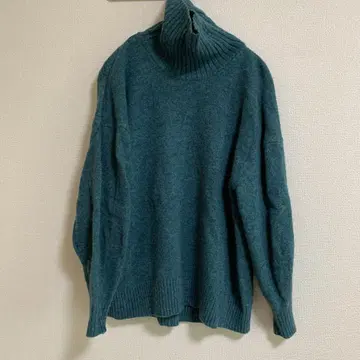 뷰티&유스 울 캐시미어 오버 터틀넥 니트