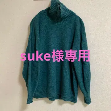 뷰티&유스 울 캐시미어 오버 터틀넥 니트