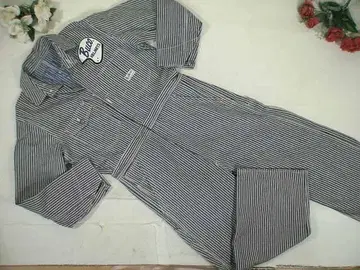99643 리얼 맥코이 작업복 네이비 x 화이트 36R