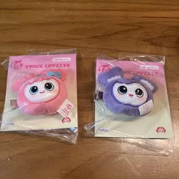 TWICE LOVELYS 사나 봉제 인형 헤어핀 앞머리 핑 gigo