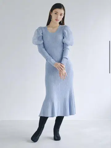 SNIDEL 도킹 머메이드 니트 드레스