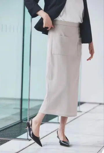 택 포함 새상품 언타이틀 린넨 내로우 타이트 스커트 L