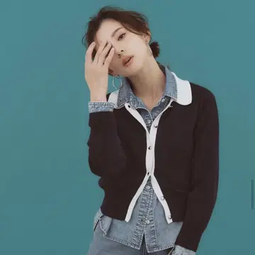 배송비 포함 카라가 달린 가디건