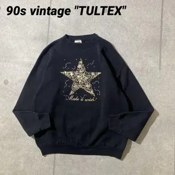 90s 빈티지 TULTEX 스타 별 ART 아트 L