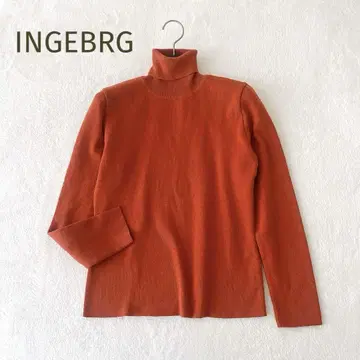 INGEBRG 벽돌색 하이넥 니트 긴팔 M 사이즈 상당