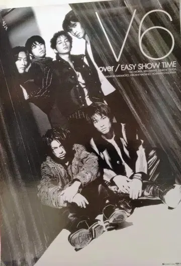 V6 포스터 over / EASY SHOW TIME 선전 포스터
