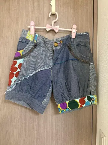 데시구알 데님 리메이크 풍 패치워크 숏팬츠