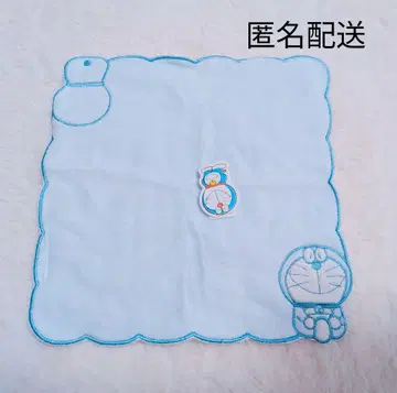 미사용 새상품 도라에몽 타월 손수건 스카이블루 귀여운
