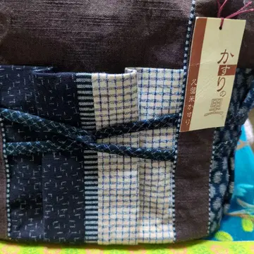 카스리노사토 쿠루메가스리 면 100% 일본제 YKK 지퍼 손잡이 43cm