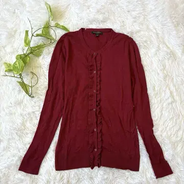 BANANA REPUBLIC 여성용 가디건 (M) 와인 레드