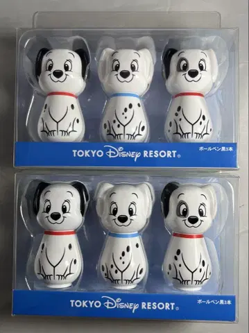 디즈니랜드 101마리 강아지 볼펜 블랙 6개