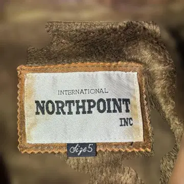 NORTHPOINT 브라운 양가죽 빈티지 자켓