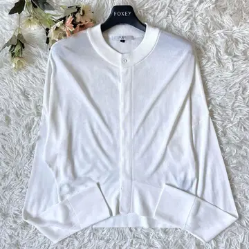 SHE 도쿄 Demi Sheer 가디건 화이트