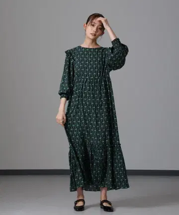 나노 유니버스 서클 플라워 프린트 원피스
