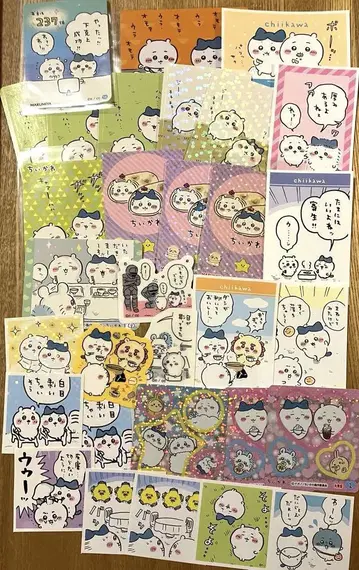 112 치이카와 (먼작귀) 키라 하치와레 사이좋은 식사 씰 스티커