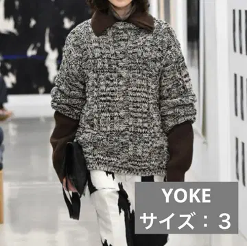 yoke 22aw 케이블 짜임 니트