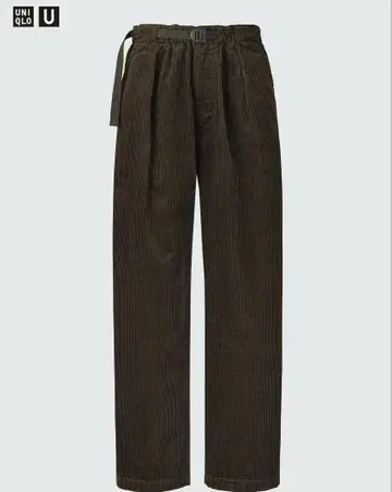 uniqlo U 코듀로이 턱 와이드 팬츠