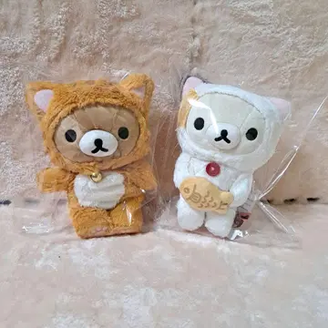 리락쿠마 캐러밴 한정판 봉제 인형 고양이 새상품, 택 포함