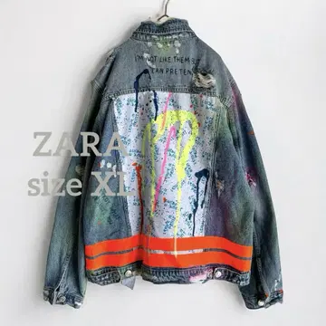 1450 명작 단종 ZARA 데님 자켓 페인트 BTS 윤기 착용