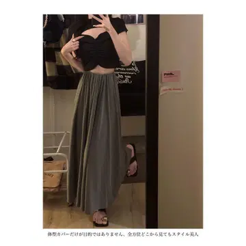 여성용 개더 스커트 A라인 여름 롱 스커트 맥시 길이 스커트