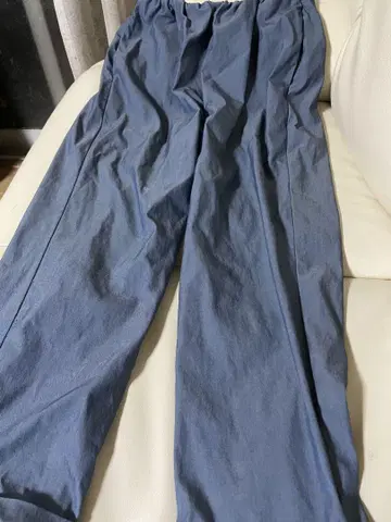 마르쉐 텔 다크 블루 캐주얼 팬츠 프린지 마감