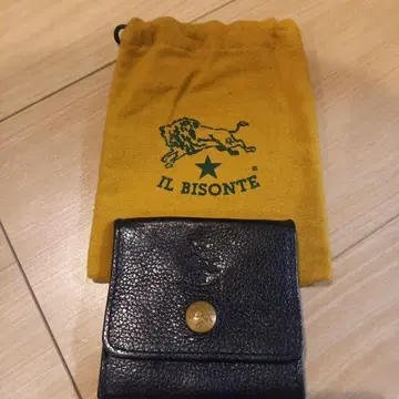 IL BISONTE 블랙 코인 케이스 수납 봉투 포함