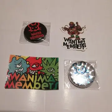 WANIMA 멤버즈 원찬 페스티벌 캔뱃지 스티커 4개 세트