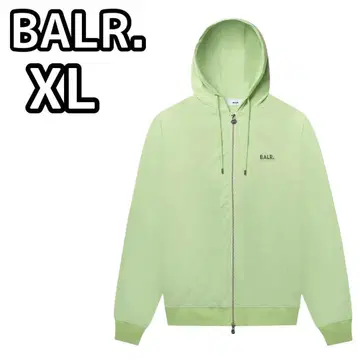 BALR. 나일론 후드티 남성용 더블 지퍼 XL 그린 후드티
