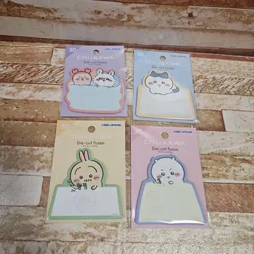 치이카와 (먼작귀) 다이컷 메모지 4개 세트 새상품
