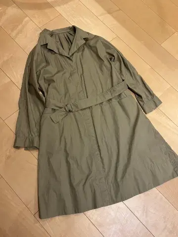 MACPHEE 셔츠 원피스 스프링 코트 벨트 포함