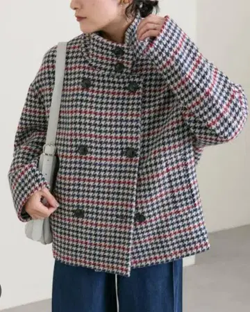 maison lener 하운드투스 체크 패턴 코트
