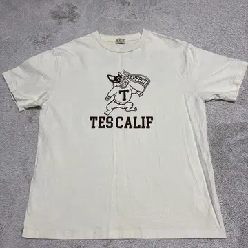 TES CALIF 강아지 캐릭터 티셔츠 L 사이즈