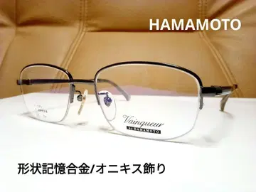 HAMAMOTO 뱅쿨 모양 기억 합금 템플 안경 프레임 (그레이)